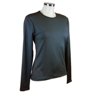 t-shirt femme manches longues col rond WAMI ardoise - XS