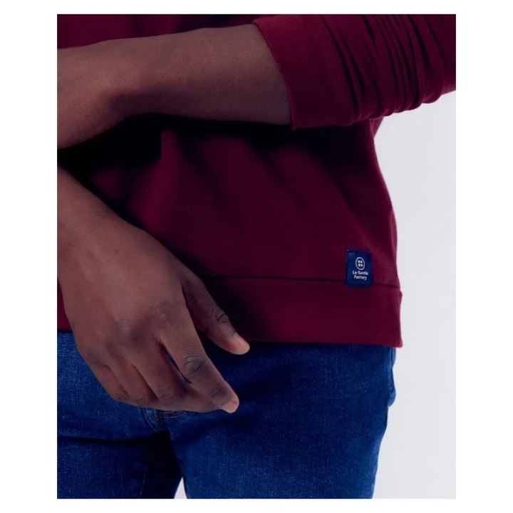 Sweat Benoît vélo bordeaux en coton bio
