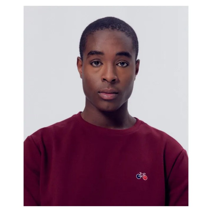 Sweat Benoît vélo bordeaux en coton bio