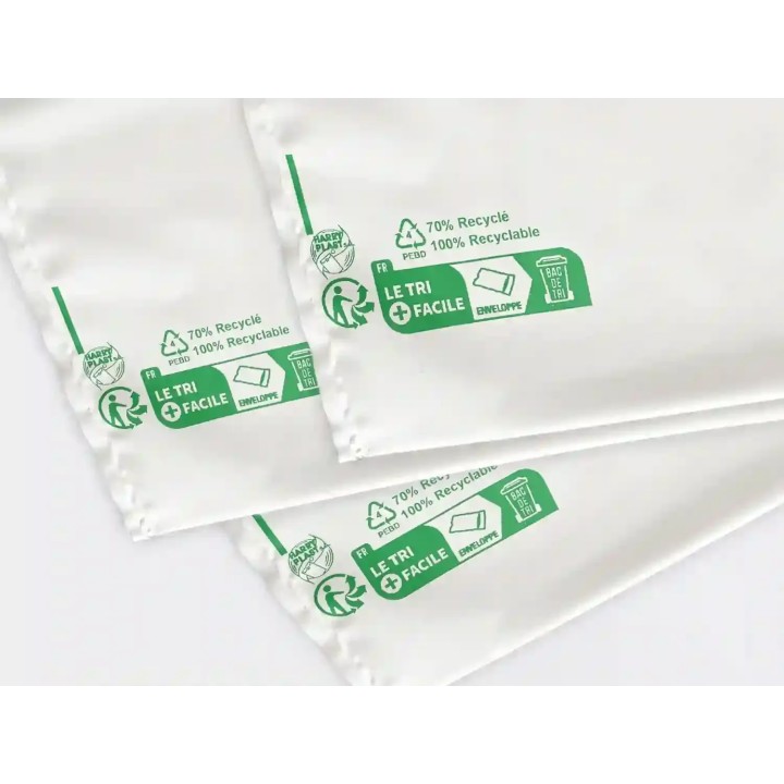 50 Enveloppes plastique opaques ECO 60 microns N°3 - 280x370mm