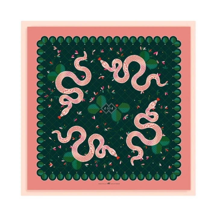 Foulard en Twill de soie EDEN 90x90cm