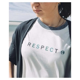 Tee-shirt Palmyre "Respect" écru en coton bio