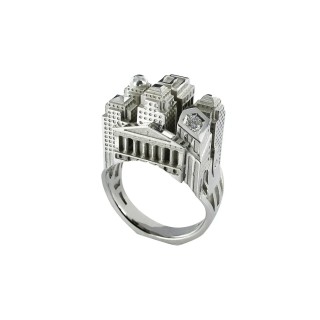 Bague architecture New York Small Tournaire or et diamants