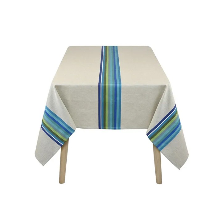 Nappe en coton et lin - MAULEON TURQUOISE