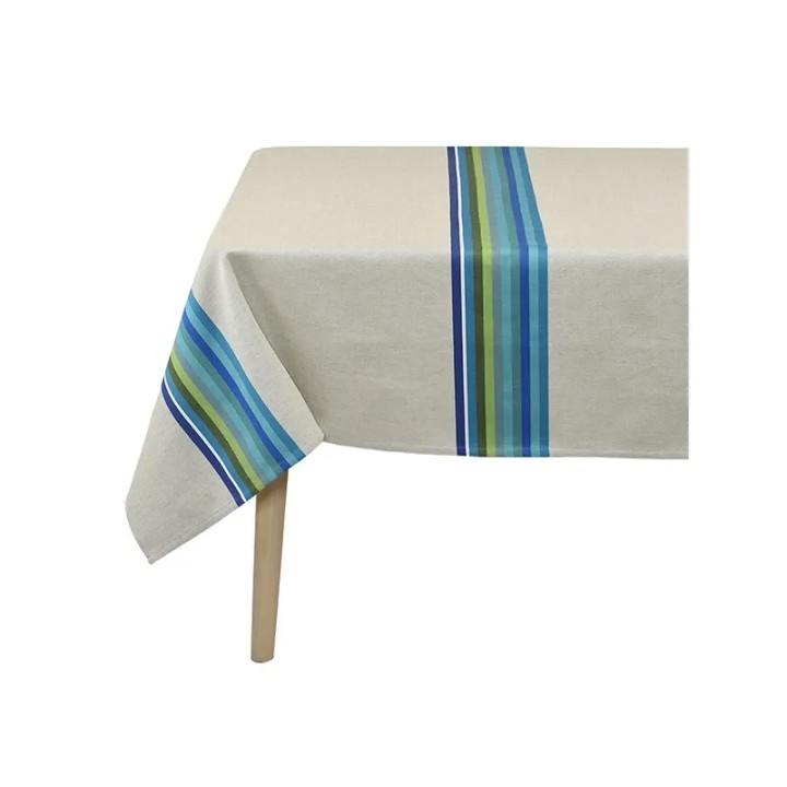 Nappe en coton et lin - MAULEON TURQUOISE