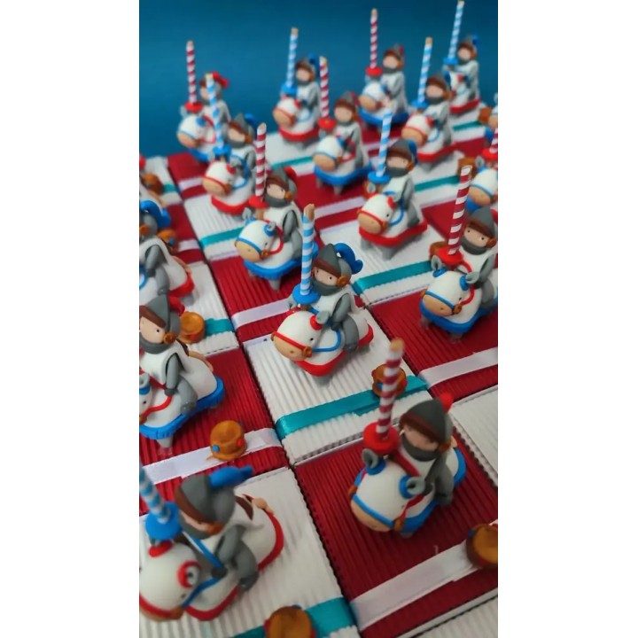 Boîtes à dragées chevaliers de tournoi - Pâte et Tics
