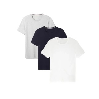 Tee-shirt Homme x 3- Pack Gris Marine Ecru Made in France