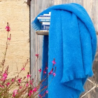 Plaid - Mohair Uni Atlantique