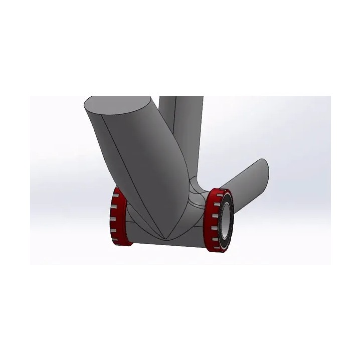 Boitier de pédalier BSA fileté pour axe de 24mm.